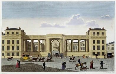 Palais de la Chambre des députés, vers 1820 - dans « Vues de Paris » par Courvoisier