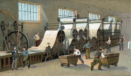 Production de papier en France au XIXe siècle