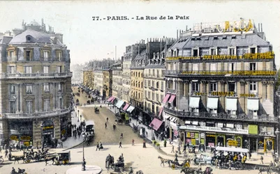 Paris : la rue de la Paix - Carte postale, fin XIXe siècle