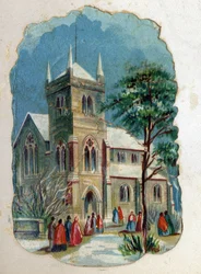Paroissiens allant à l