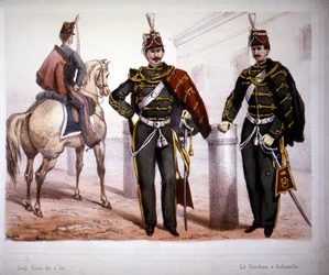 Hussards de Plaisance (Italie), costume en 1866