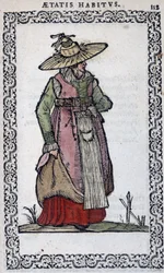Femme du Piémont - dans « Habits et effigies » par Jean Sulperius