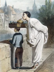 Pierrot sent un fruit - n.d., fin 19e siècle