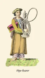 Porteur de pipe avec bong ou narguilé