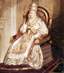 Pie IX (1792 - 1878). Chromolithographie.