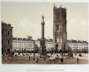Place du Châtelet et la tour Saint-Jacques