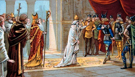 Le pape Étienne II implore l