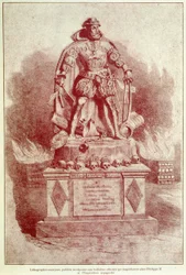Portrait-charge de Philippe II sur l