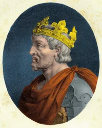Portrait de Pépin le Bref (v. 714 - 768).