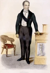 Portrait du Baron Guillaume Dupuytren (1777 - 1835), chirurgien français. Gravure de 1844.