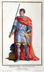 Portrait de Bertrand Duguesclin. Gravure du 19ème siècle