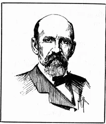 Portrait du capitaine Joshua Slocum (1844-1909) qui a entrepris le premier tour du monde à la voile en 1895. Gravure du XIXe siècle