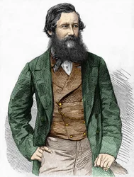 Portrait du capitaine Speke, explorateur britannique (1827 - 1864)