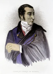 Portrait de Carl Maria von Weber, compositeur allemand (1786-1826) - gravure