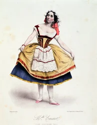 Portrait de Célestine Emarot dans Guillaume Tell, ballet de Gioacchino Rossini, vers 1858