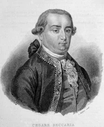 Portrait de Cesare Bonesana, Marquis de Beccaria (1738 - 1794), juriste italien.