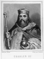 Portrait de Charles III (839 - 888), empereur de l