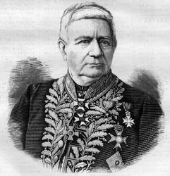 Portrait de Charles Joseph Pascal de Luesemans (1808-1882) homme politique belge - gravure de 1882