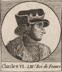 Portrait de Charles VI (1368-1422), Roi de France