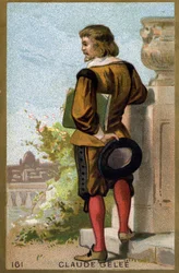 Portrait de Claude Gellée dit Le Lorrain (1600 - 1682). Chromolithographie de la fin du 19e siècle
