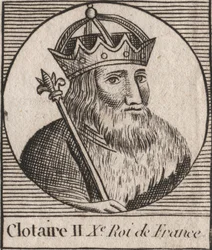 Portrait de Clotaire II (584-628), roi de Neustrie et roi des Francs
