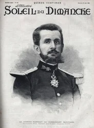 Portrait du commandant Jean Baptiste Marchand (1863-1934). Gravure dans « Le soleil-du-dimanche », 25 juin