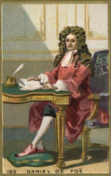 Portrait de Daniel Defoe, poète, romancier et journaliste anglais