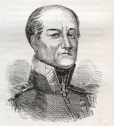 Portrait de David Hendrik, Baron Chasse 1765-1849 - gravure