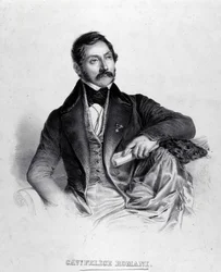 Portrait de Felice Romani, librettiste, poète et critique italien (1788-1865).