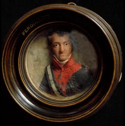 Portrait de Ferdinand Ier de Bourbon ou Ferdinand IV (1751-1825), roi de Naples. Sculpture en cire. Florence, Museo Nazionale del Bargello
