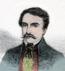 Portrait de Ferenc Deák (1803-1876), homme politique hongrois - Gravure dans « Le Monde Illustré »