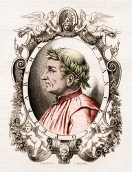 Portrait de Francesco Petrarca (Pétrarque) (1304-1374), poète italien