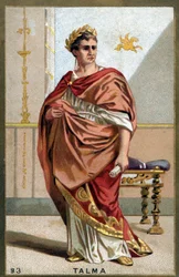 Portrait de François-Joseph Talma (1763-1826), acteur français. Chromolithographie de la fin du 19ème siècle