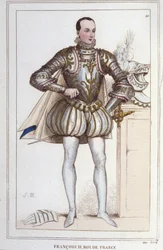 Portrait de François II (1544 - 1560), Roi de France gravure de 1830