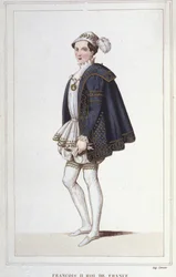 Portrait de François II (1544 - 1560), Roi de France gravure de 1830