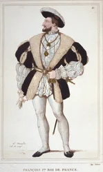 Portrait de François Ier (1494 - 1547) gravure de 1830