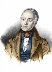 Portrait de François Guizot (1787 - 1874) homme politique et historien français. Gravure du 19ème siècle