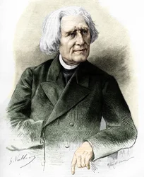 Portrait de Franz Liszt (1811-1886) compositeur et pianiste hongrois.