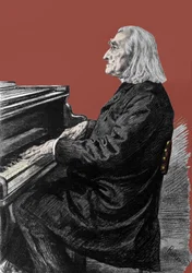 Portrait de Franz Liszt (1811-1886), compositeur et pianiste hongrois