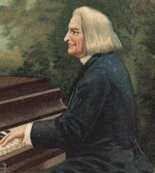 Portrait de Franz Liszt (1811-1886), compositeur et pianiste hongrois.