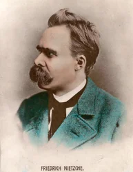 Portrait de Friedrich Nietzsche (1844-1900), philosophe allemand. Gravure du 19e siècle
