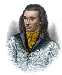 Portrait de Friedrich von Hardenberg, dit Novalis (1772-1801), poète allemand du mouvement romantique