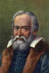Portrait de Galileo Galilei dit Galilee, astronome italien (1564-1642)