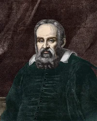 Portrait de Galilée (1564 - 1642). Gravure du 19e siècle.