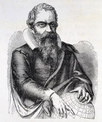 Portrait de Galilée (1564 - 1642), gravure du 19e siècle