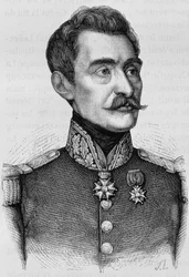 Portrait du général Bréa. Gravure de la fin du 19e siècle dans « Histoire de France » de H. Martin