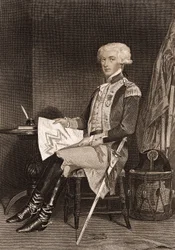 Portrait du général La Fayette (Lafayette) (1757-1834).