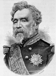 Portrait du Général de la Motterouge. Gravure de la fin du XIXe siècle dans "Histoire de France" par H. Martin