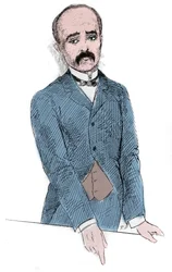 Portrait de Georges Benjamin Clemenceau (1841-1929) homme politique français lors des discussions sur la question du Tonkin et de la France. Gravure dans "Le Monde Illustré"