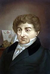 Portrait de Georges Cuvier (1764-1832) de « La Ciencia y sus Hombres » par Louis Figuier. Barcelone 1881